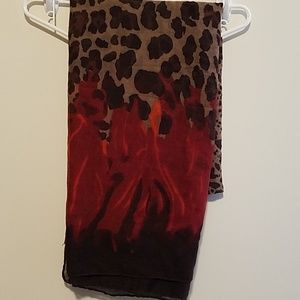 Leopard print scarf
